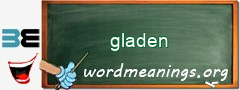 WordMeaning blackboard for gladen